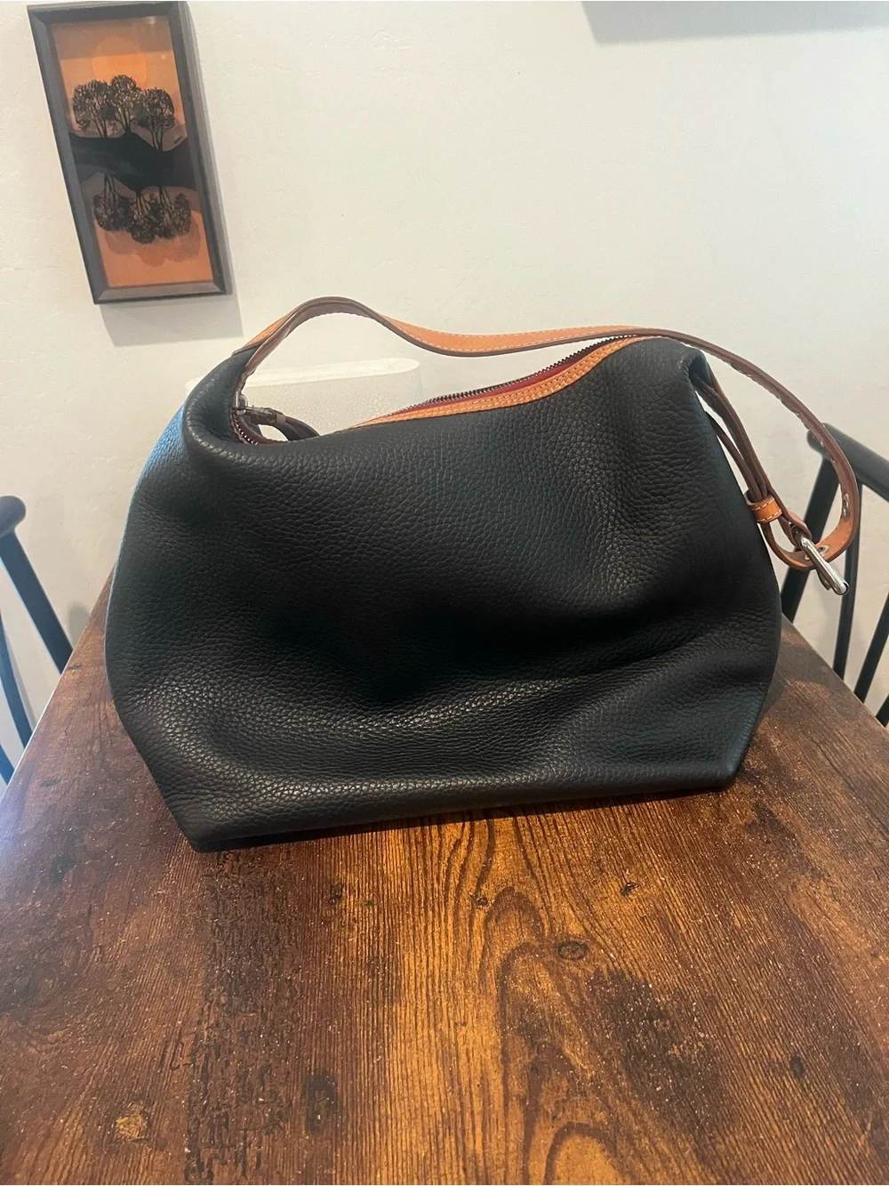 Authentic Dooney & Bourke Pebbled Leather Hobo Shoulder Bag
